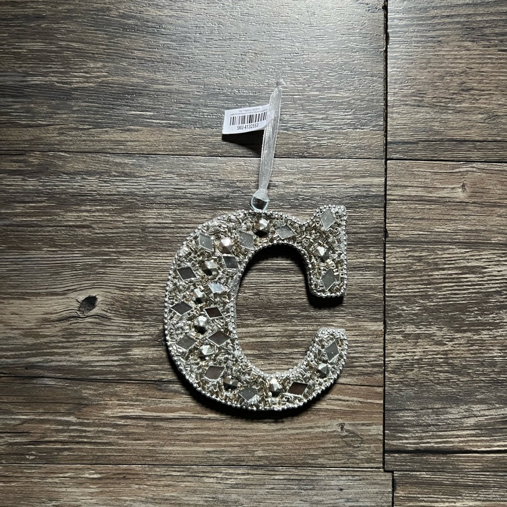 NEVER USED: Pier 1 “C” Rhinestone Ornament